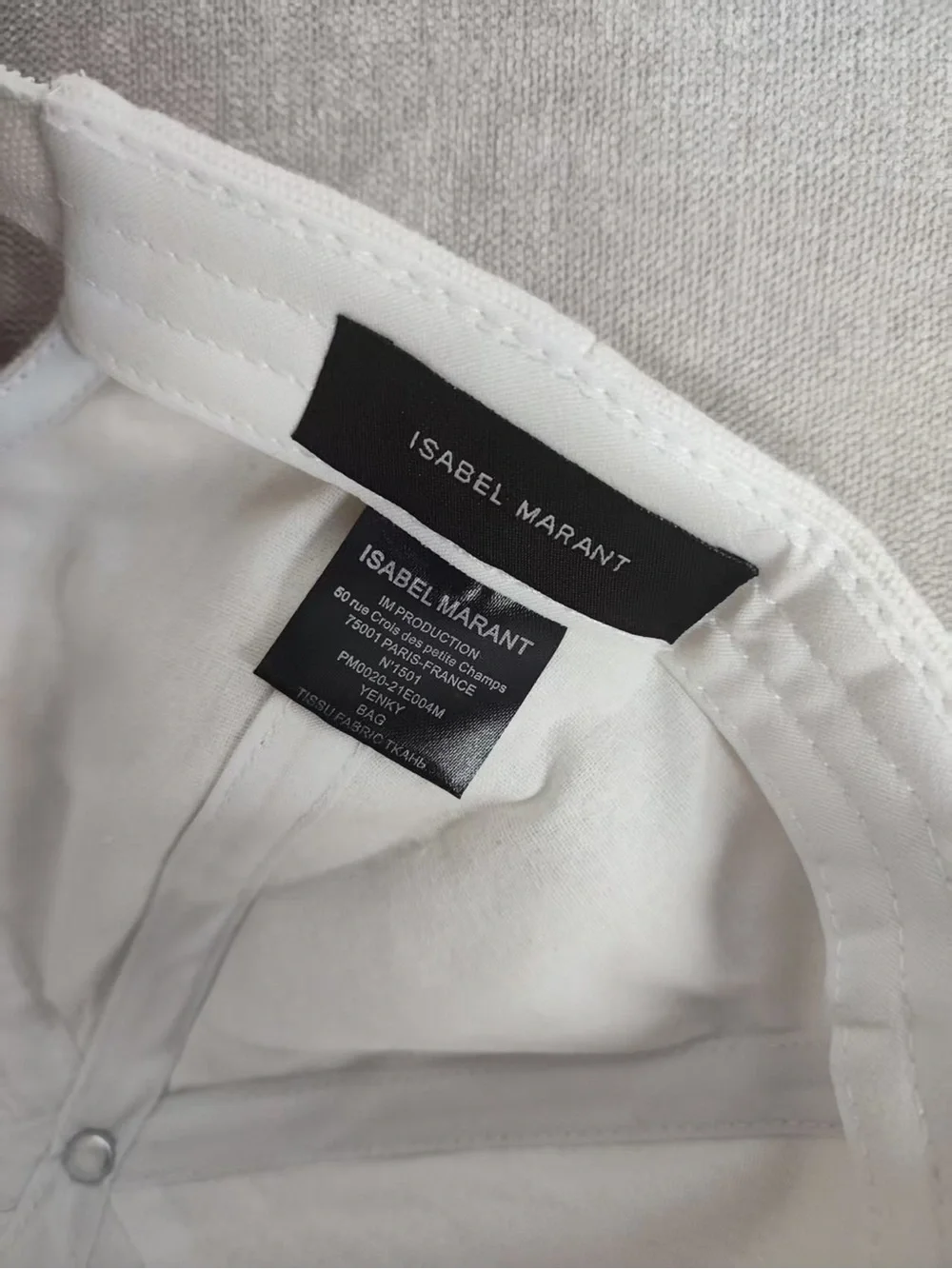 Isabel Marant Off-White Cap with Pink Logo